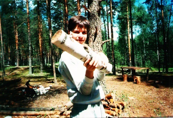 Create meme: a woman with a log, a log in the forest, log girl