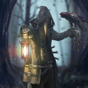 Create meme: art hermit, the plague doctor, the hermit with the Raven art