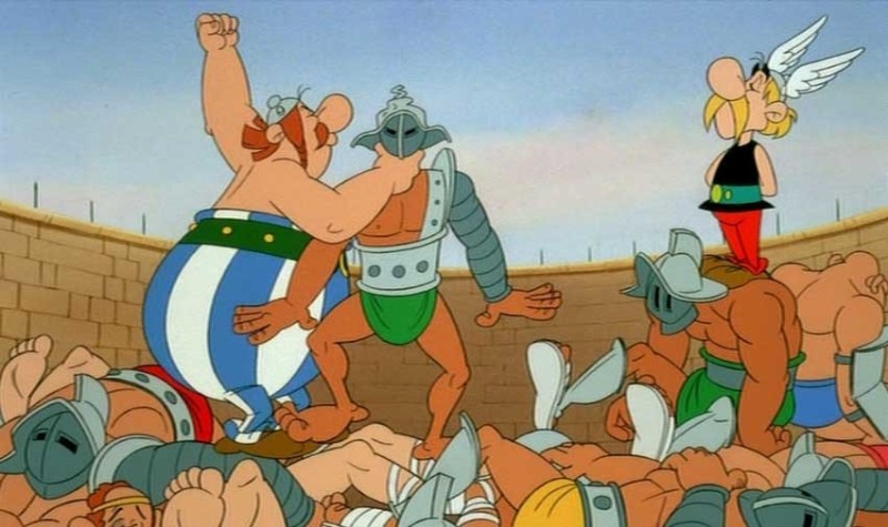 Create meme: asterix vs caesar, Asterix vs Caesar cartoon, Asterix 