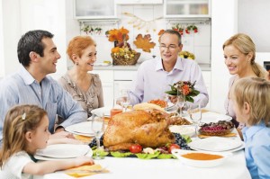 Create meme: thanksgiving dinner, family, family dinner