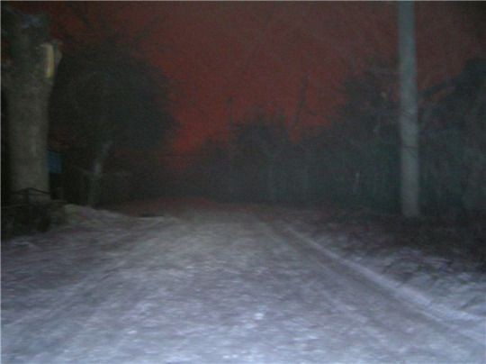 Create meme: snow , road , dark