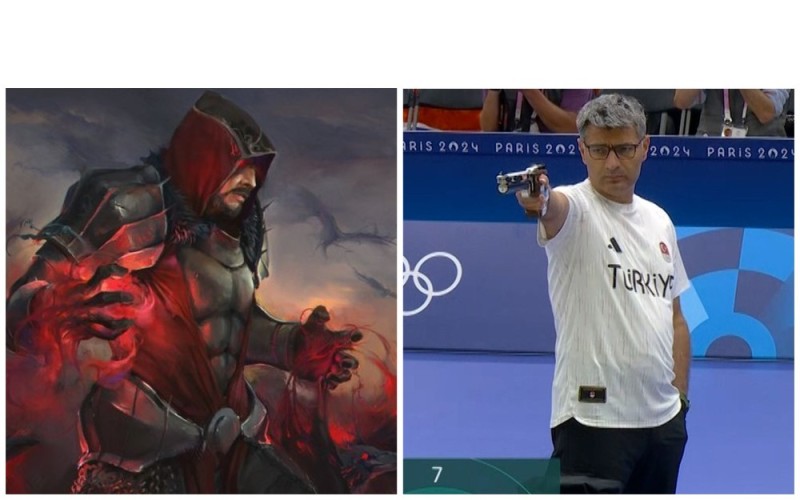 Create meme: yusuf dikeç, Blood magician art fantasy cultist, Olympic games