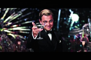 Create meme: DiCaprio with a glass of, Leonardo DiCaprio the great Gatsby, the great Gatsby DiCaprio