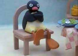 Create meme: penguin , toy , pingu angry