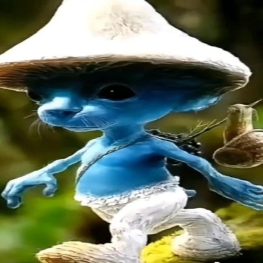 Create meme: smurf in the forest with mushrooms, meme smurf from real life, mythical mushrooms