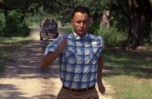 Создать мем: форест, run forrest run, форрест гамп