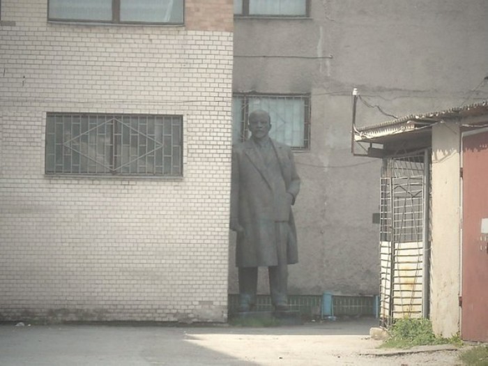 Create meme: Lenin monument , Vladimir Ilyich Lenin , Lenin is around the corner meme