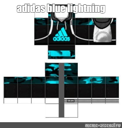 Meme Adidas Blue Lightning All Templates Meme Arsenal Com - blue lightning adidas shirt roblox