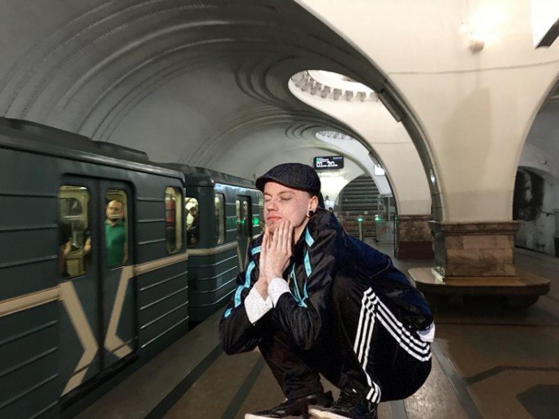 Create meme: gopnik in a cap, gopniki in the subway, Gopnik 