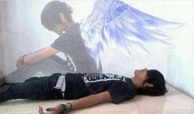 Create meme: emo wings, guy , angel with wings