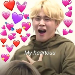 Create meme: BTS hearts, BTS memes hearts thank you, pictures from BTS on EP hearts