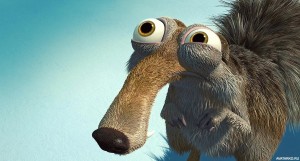 Create meme: squirrel from ice age, from the ice age, ice age squirrel