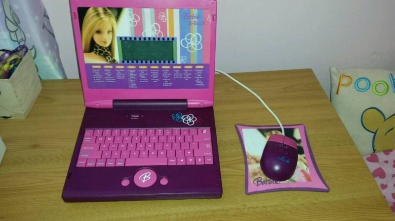 Create meme: computer for girls, a real laptop for children, barbie laptop