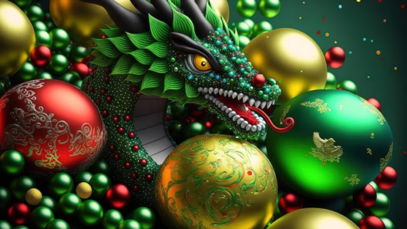Создать мем: год зеленого дракона, с новым годом дракона поздравление, с новым годом с новым