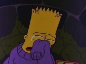 Create meme: the simpsons sad, Bart sad, Bart Simpson crying