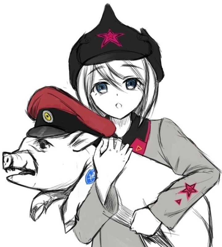 Create meme: anime characters, anime ussr, anime