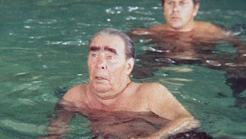 Create meme: Leonid Brezhnev , leonid Brezhnev on vacation, Brezhnev on vacation 