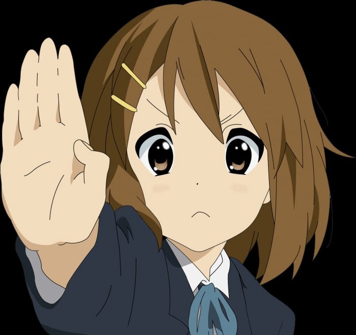 Create meme: stop anime, anime memes , yui hirasawa