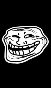 Создать мем: trollface без фона, троллфейс девушка, тролль фейс