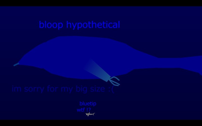 Создать мем: блуп рыба, the bloop морской монстр, bloop