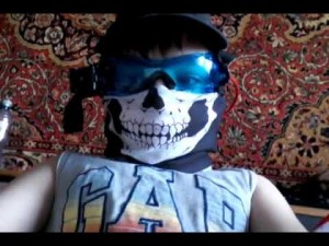Create meme: skull mask, people, bandit