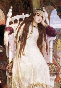 Create meme: Nesmeyana Princess meme, Vasnetsov Princess Nesmeyana picture, painting Vasnetsov Princess Nesmeyana