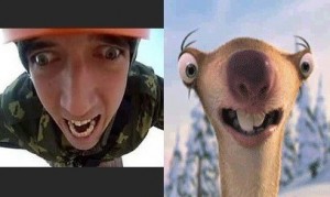 Create meme: from the ice age, sid ice age, funny similarities