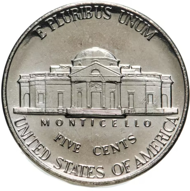 Create meme: 5 US cents 2000, The coin is 5 US cents, jefferson nickel