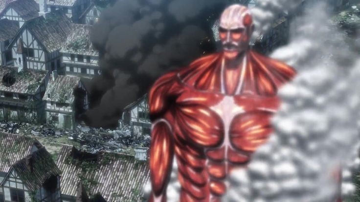 Create meme: armored titan attack of the titans, Colossal titans, titans attack of the titans