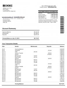 Create meme: bank statement