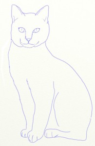 Создать мем: настоящий кот, намалювати, рисунки кошек для срисовки