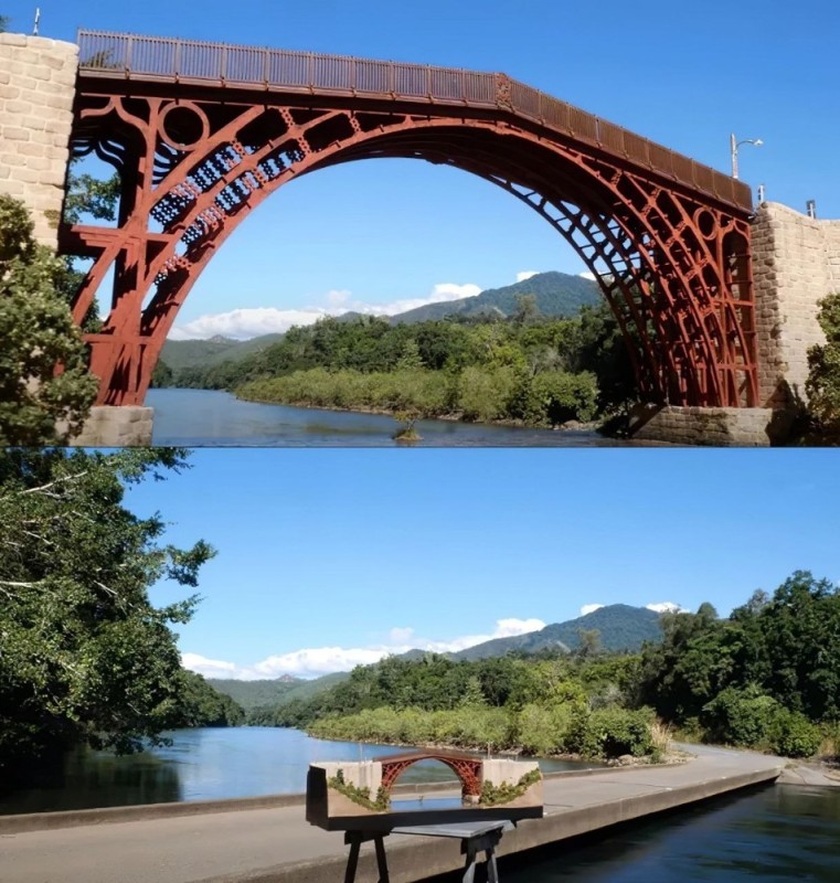 Create meme: the bridge over the river, arch bridge, river bridge