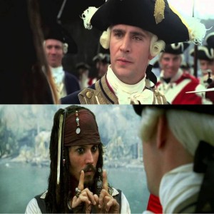 Создать мем: джек воробей и норрингтон, пираты карибского моря норрингтон, норрингтон пираты