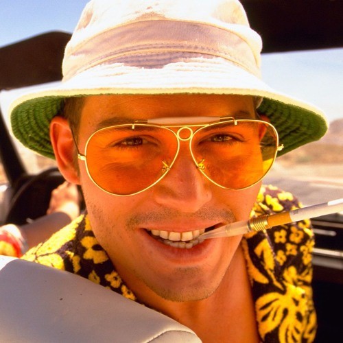 Create meme: Raul Duke , fear and loathing in Las Vegas , proper rytp advertising