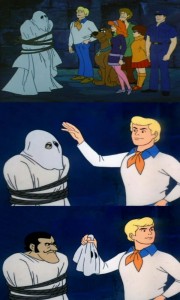 Create meme: meme Scooby Doo who are you really, meme Scooby Doo mask, Scooby-Doo