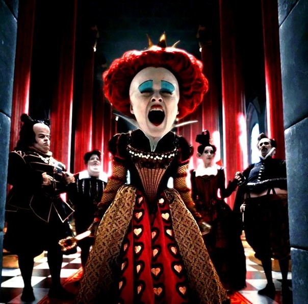 Create meme: Queen Alice in Wonderland, Alice in Wonderland The Red Queen, The Queen of Hearts Alice in Wonderland