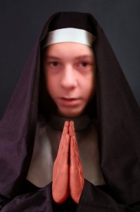 Create meme: nun, boy, nun