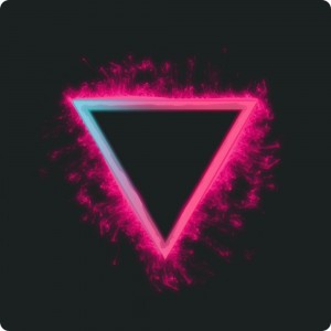 Create meme: glowing triangle