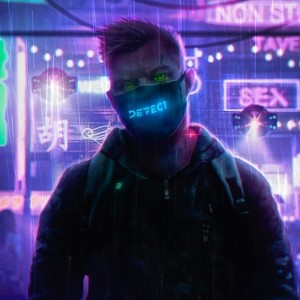 Create meme: neon, cyberpunk neon, mask cyberpunk