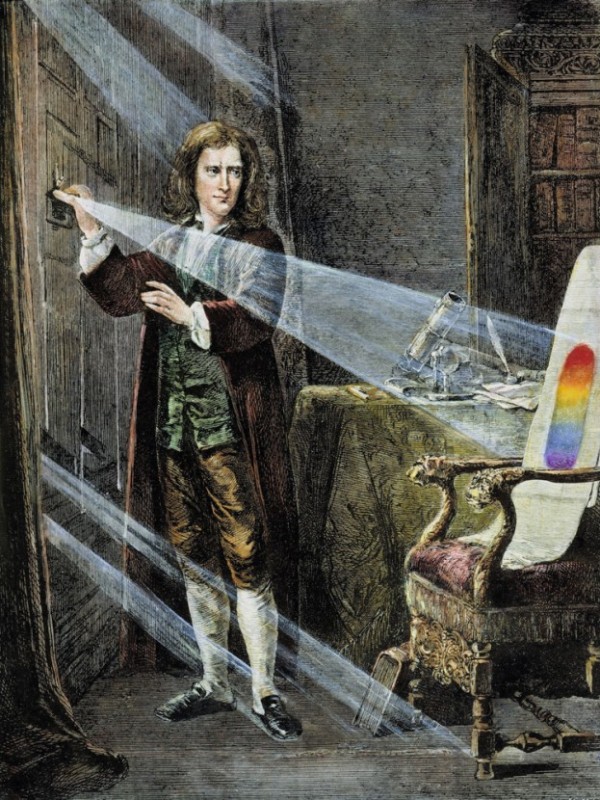 Create meme: Isaac Newton, Isaac Newton dispersion of light, Isaac Newton discoveries