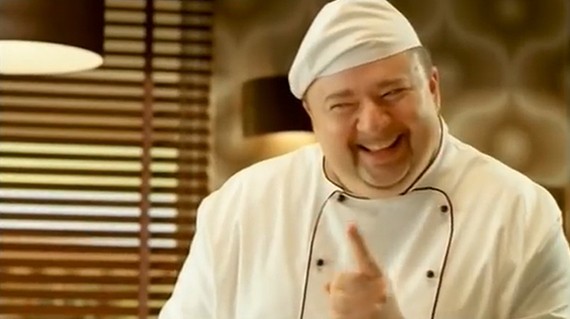 Create meme: the chef is a racist , A meme with a racist cook, meme with the cook