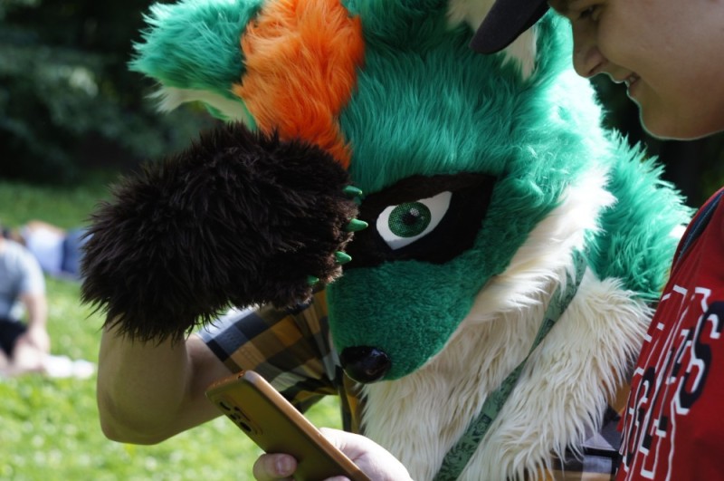 Create meme: protogen furcuts, protogen fursuit, furry festival