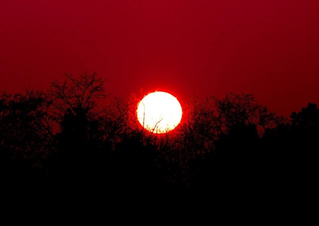 Create meme: scp 001 when the dawn comes, red sun, The red sun at sunset