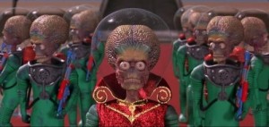 Create meme: Martian, aliens, mars attacks