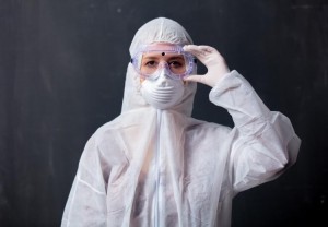 Create meme: people, mask, doctors in protective suits