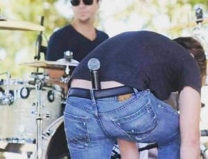 Create meme: butt, ass, fashion panties stick out from under jeans
