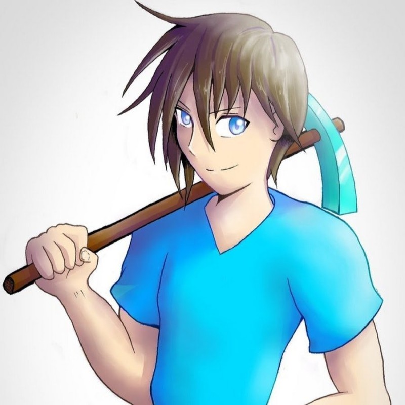 Create meme: Steve Anime, herobrine anime, herobrine steve