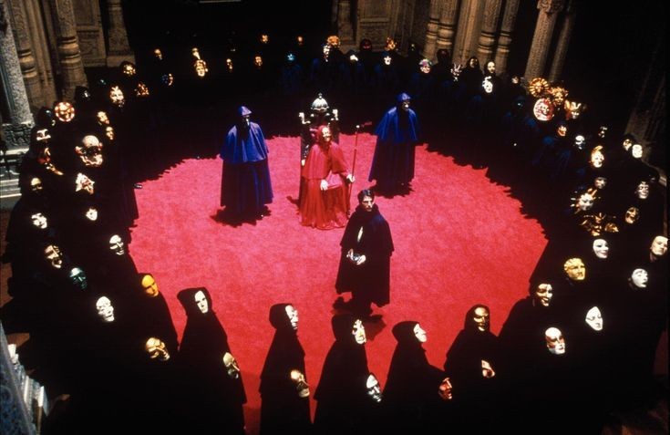 Create meme: Stanley Kubrick with his eyes wide shut, with eyes wide closed 1999, Kubrick's film with eyes wide shut