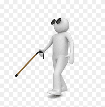 Create meme: man , walking stick, The blind man drawing