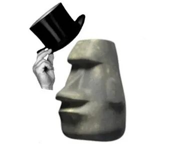 Create meme: stone face on a black background, face stone, moai statues